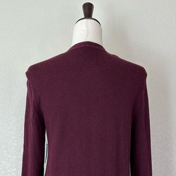 NWT Old Navy Open Front Burgundy Long Line Cardigan, Sz Medium - Picture 8 of 13
